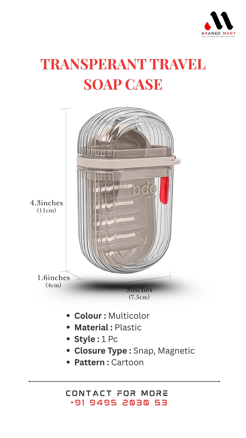 Transparent Travel Soap Case