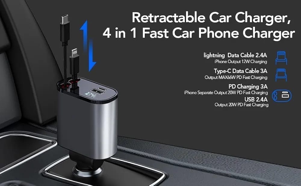 Retractable 4in1 Charger