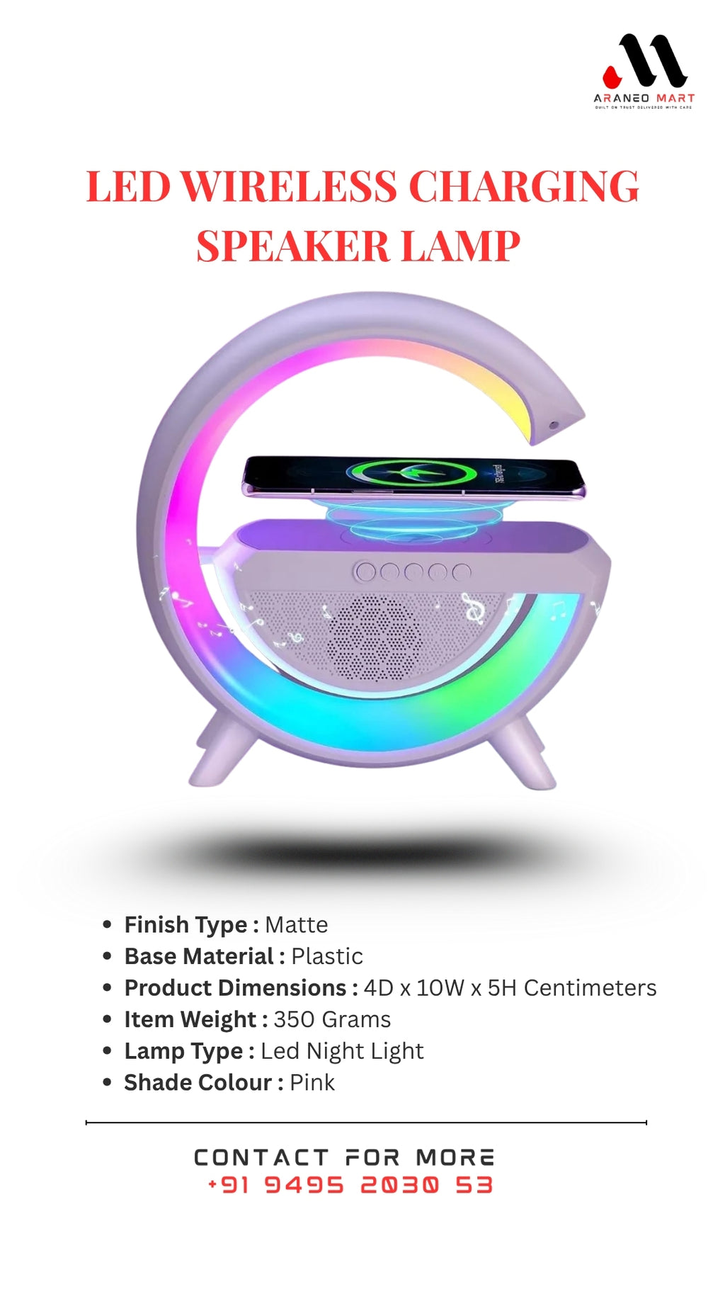 LED Wireless Speaker & Charger
