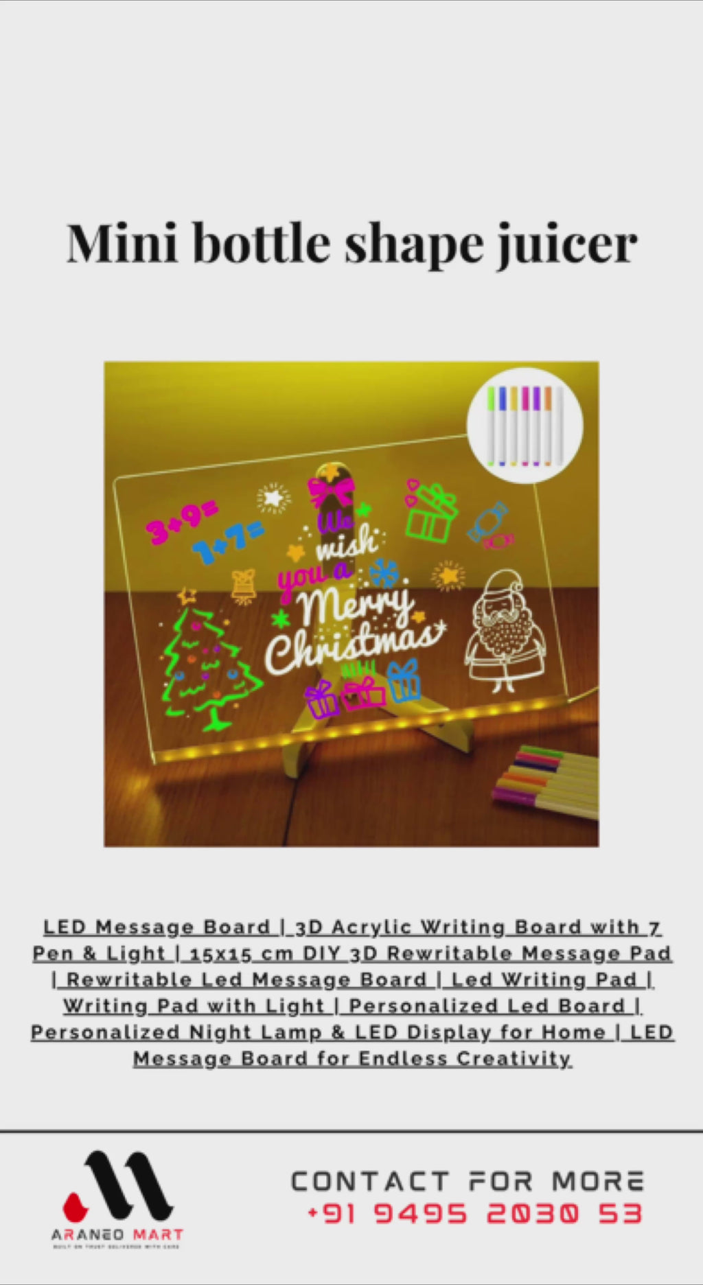 3D Led Message Board